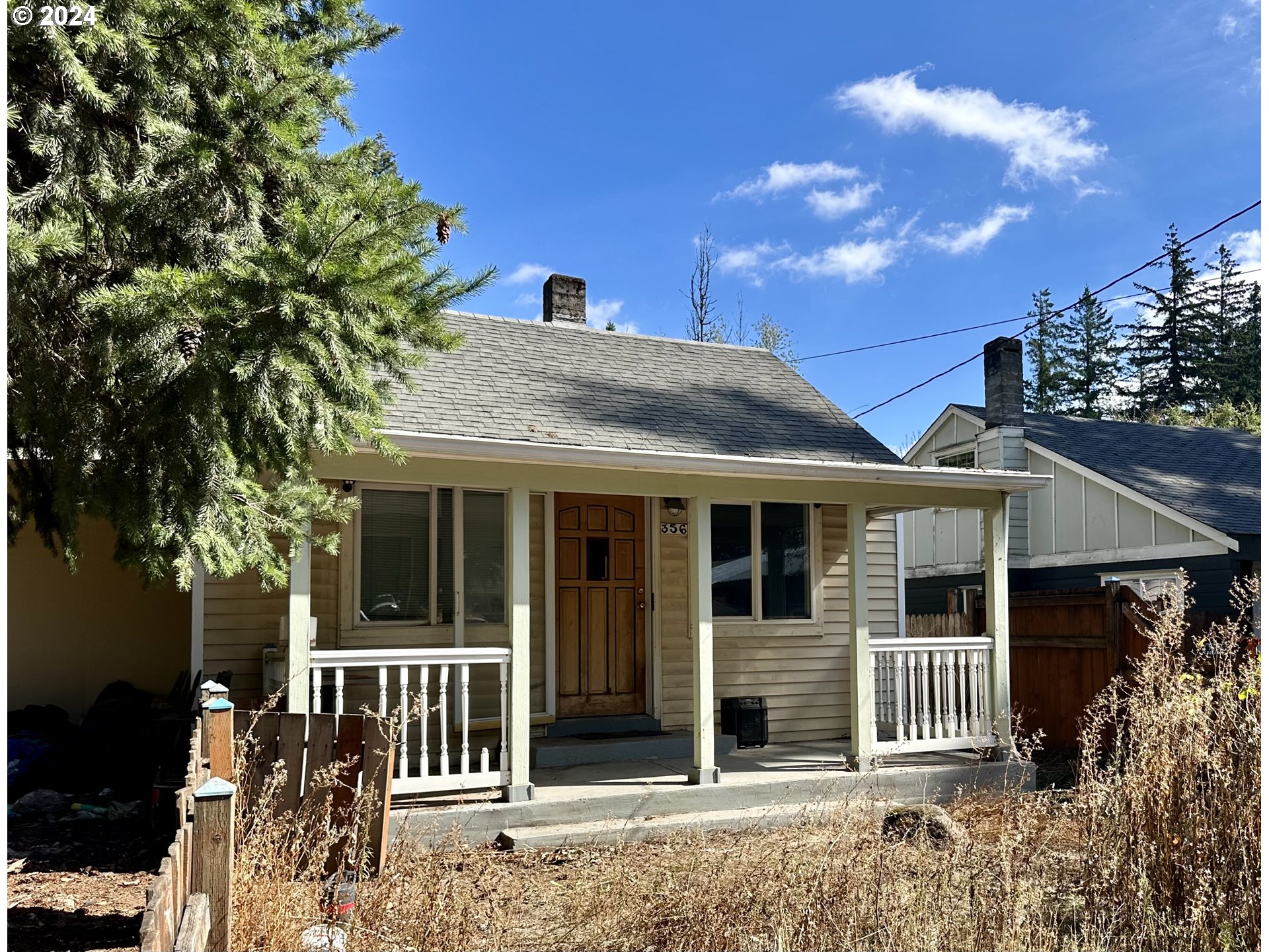 front view of a house with a porch