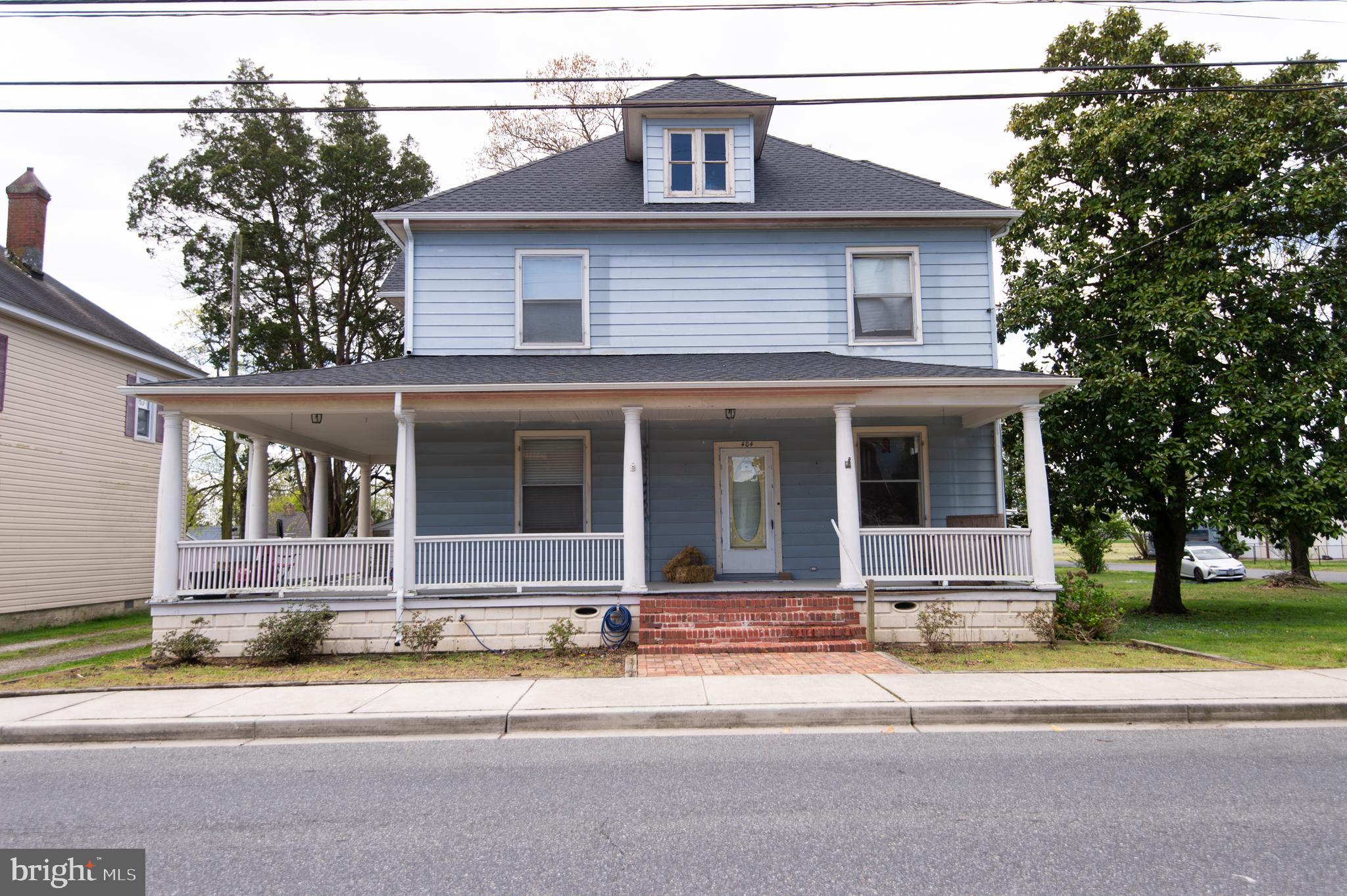 a front view of a house