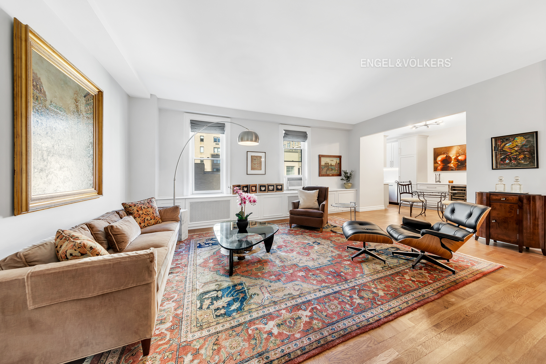 a living room with furniture or couch and a window