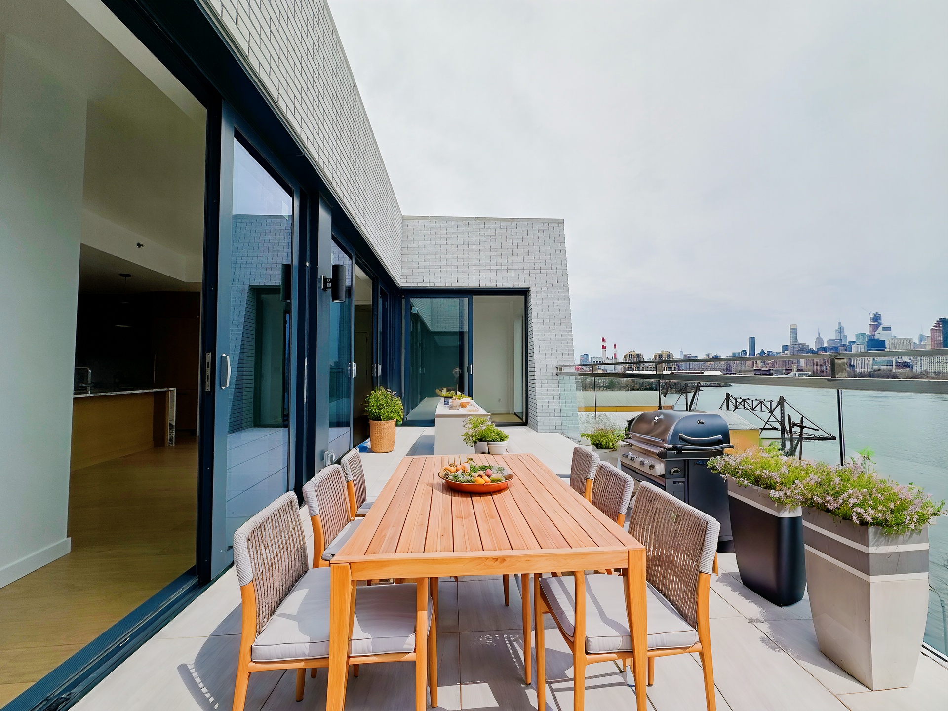 a outdoor space with furniture