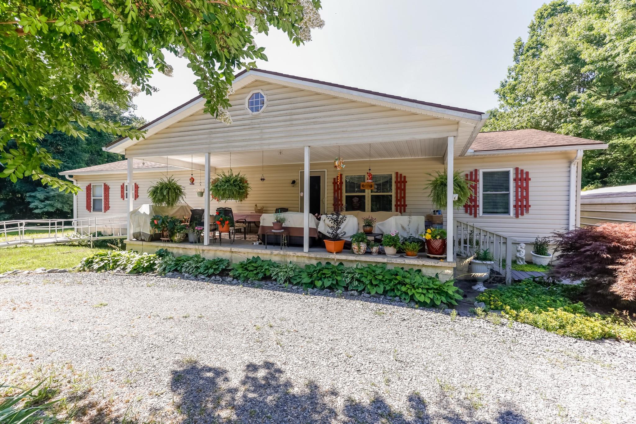 a view of a house with a patio