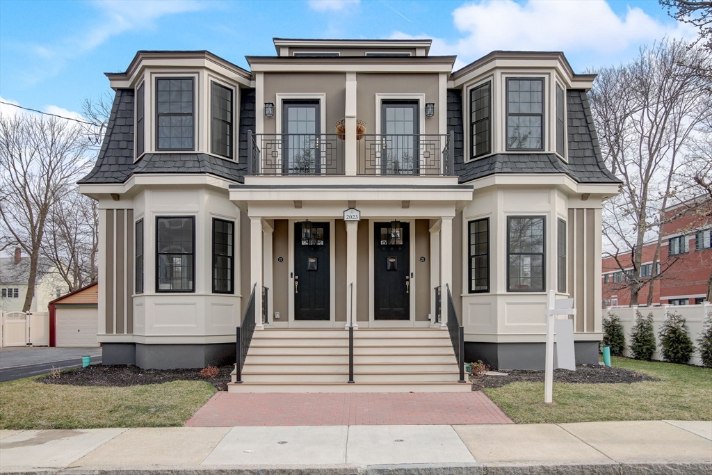 a front view of a house