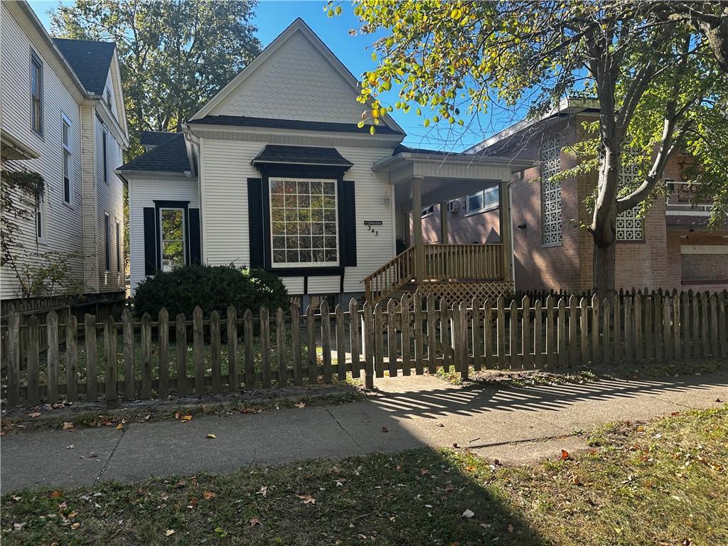 a front view of a house