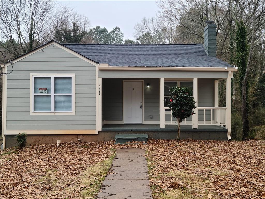 a front view of a house