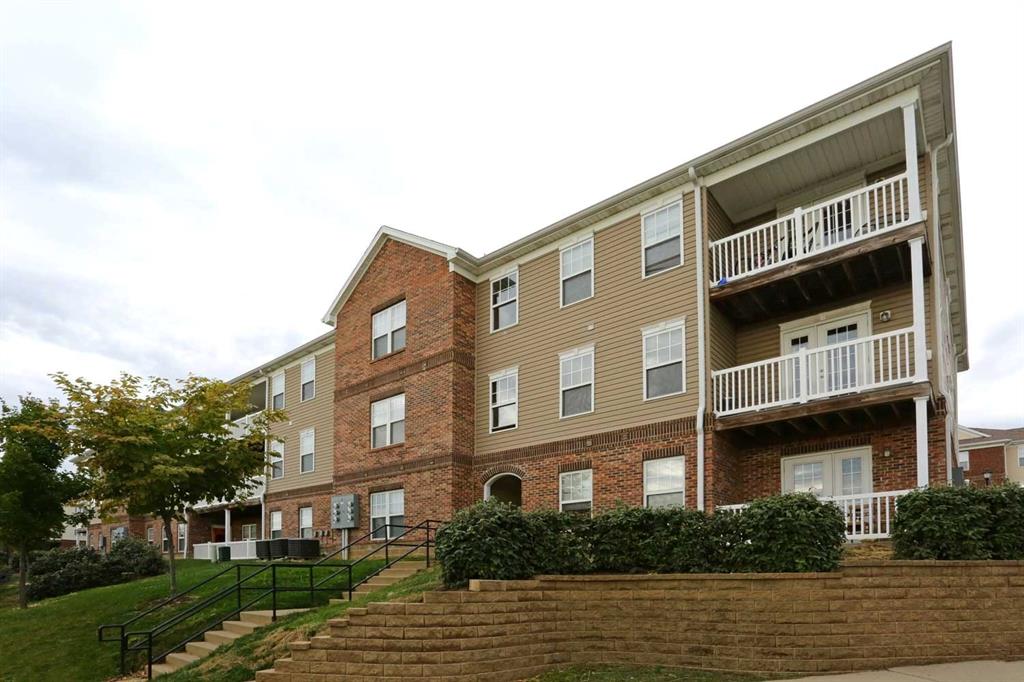 a front view of a building