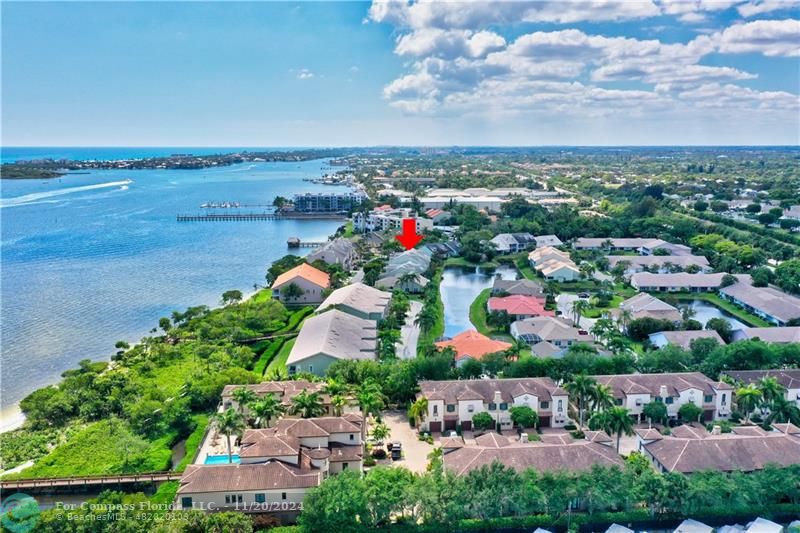 an aerial view of multiple house