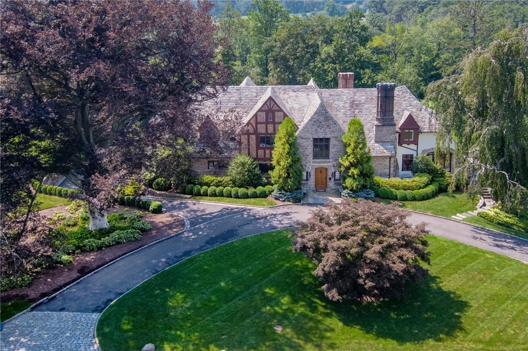 a aerial view of a house