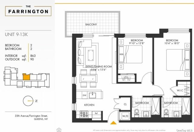 $1,128,000 | 134-37 35th Avenue, Unit 10K | Flushing