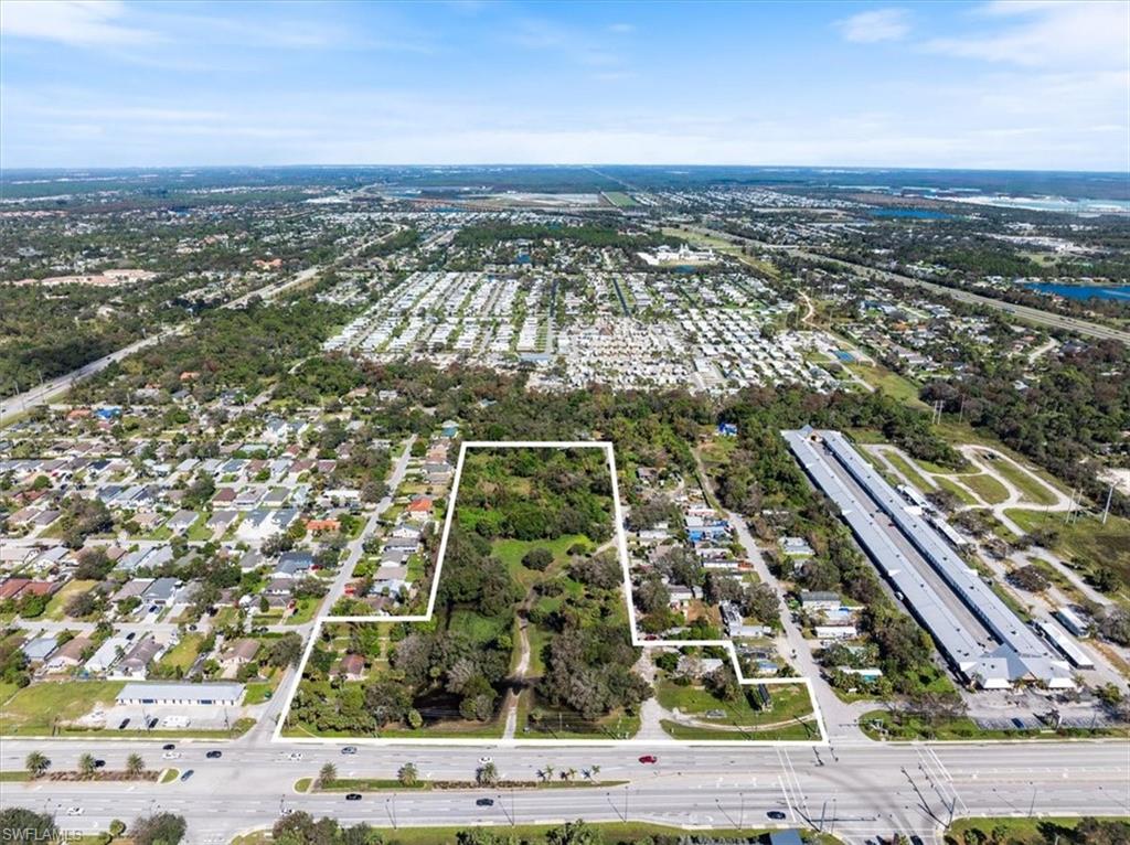 an aerial view of a city