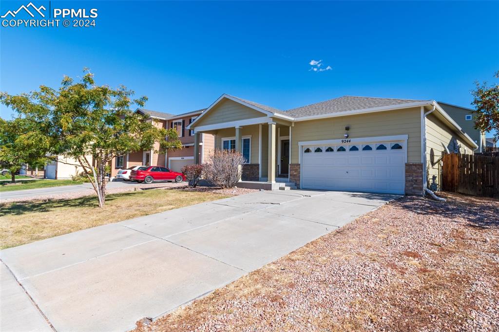 Ranch-style house with a garage