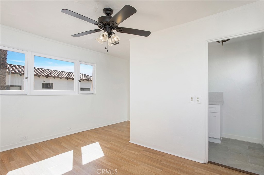 a view of a livingroom with a hardwood floor