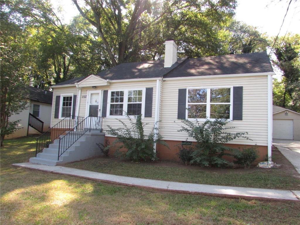 a front view of a house with porch