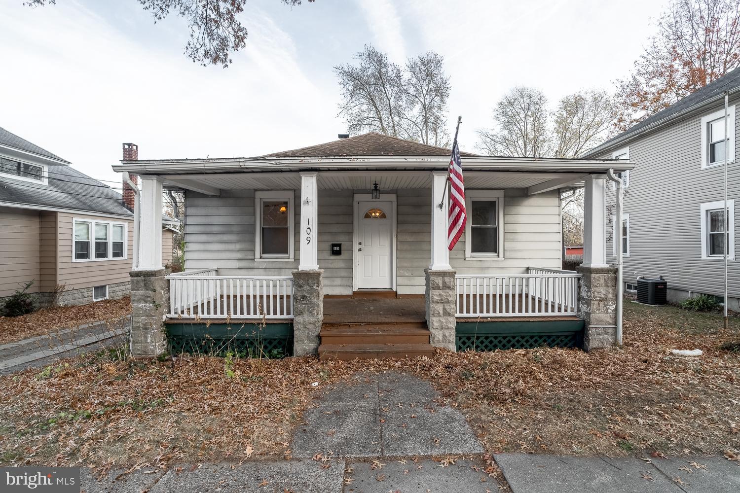 a front view of a house