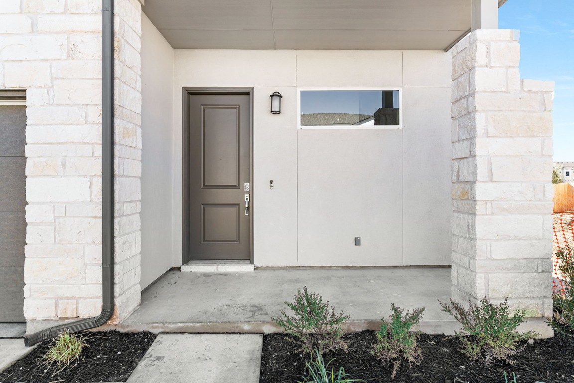 a view of front door of house