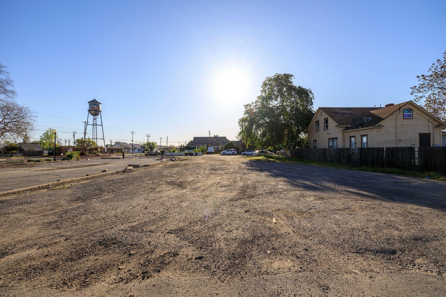 a view of street with houses