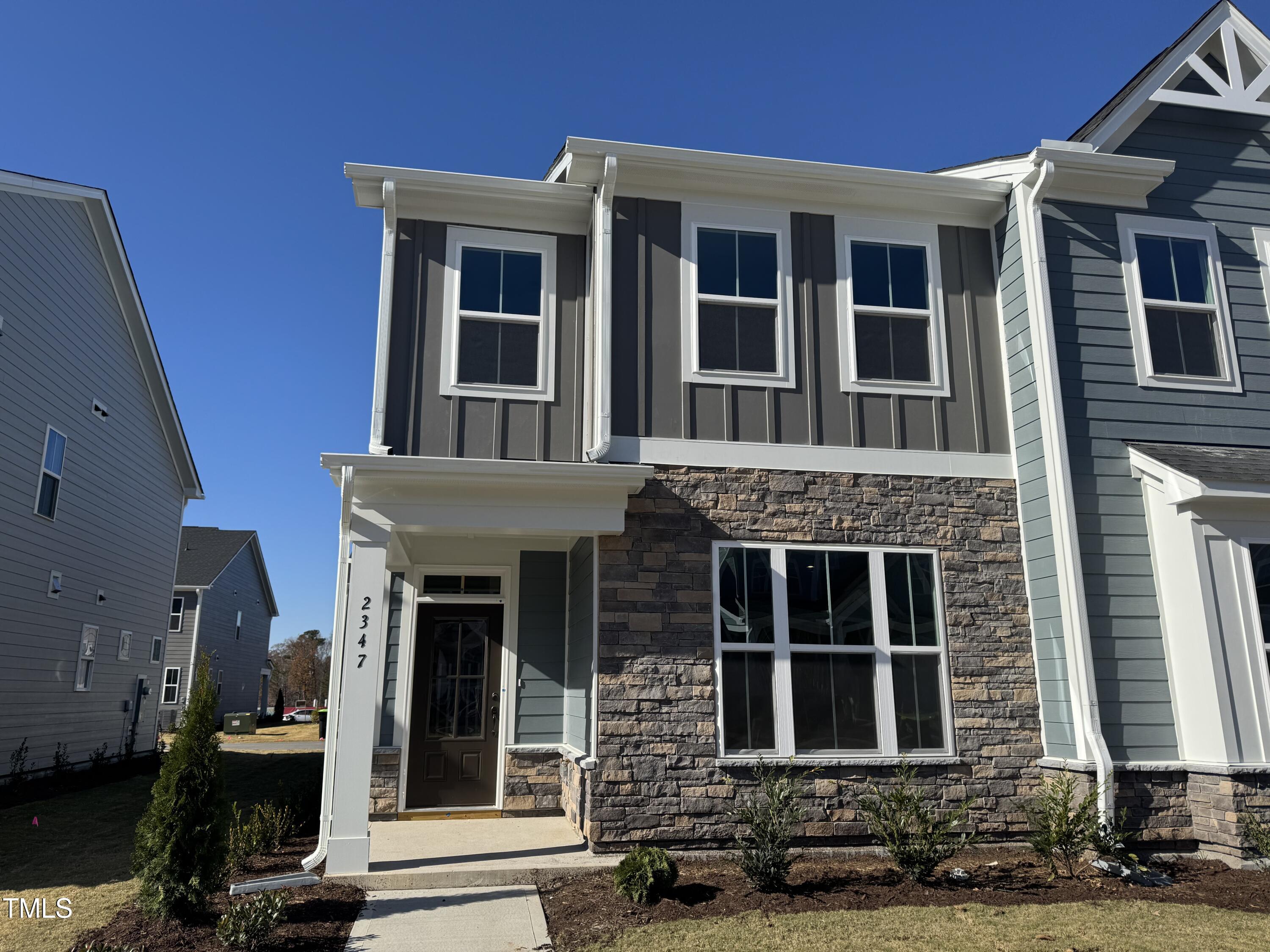 a front view of a house