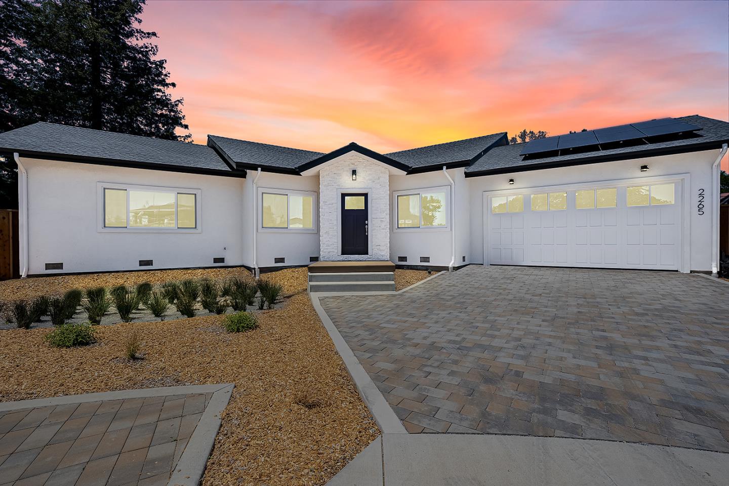 a view of a house with a outdoor space