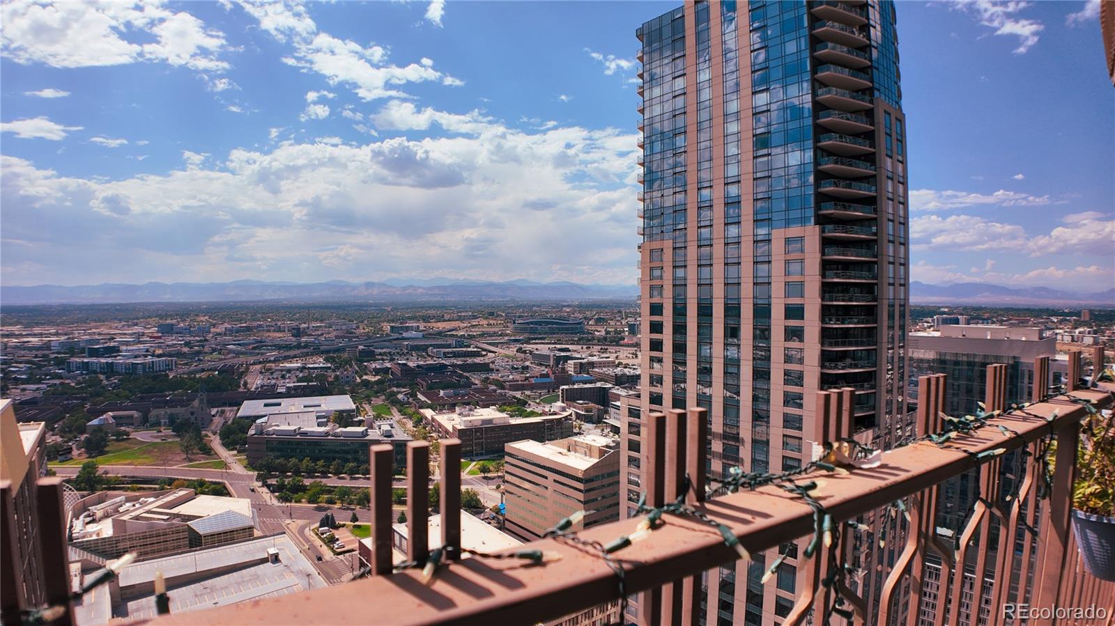 an aerial view of a city