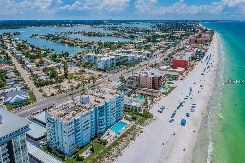 an aerial view of a city