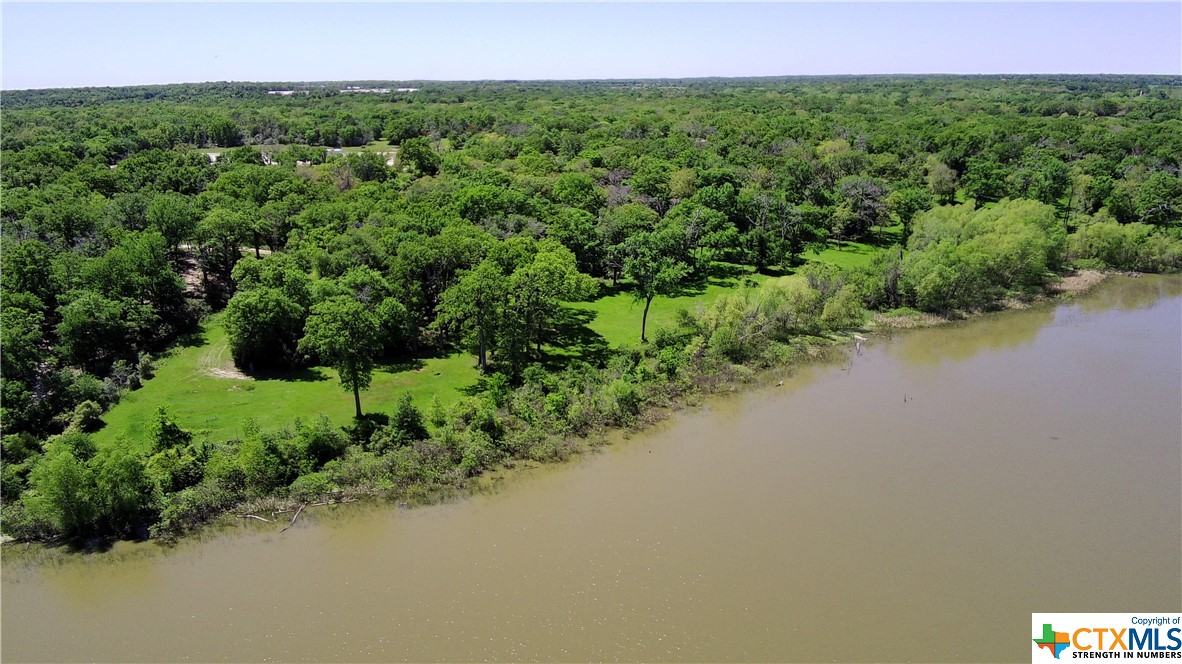 a view of a garden with a lake