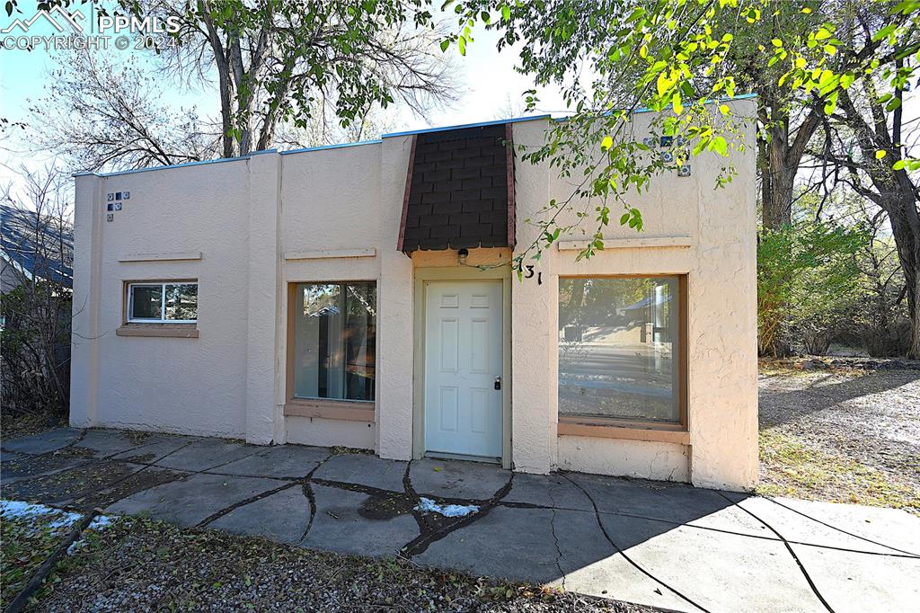 a front view of a house