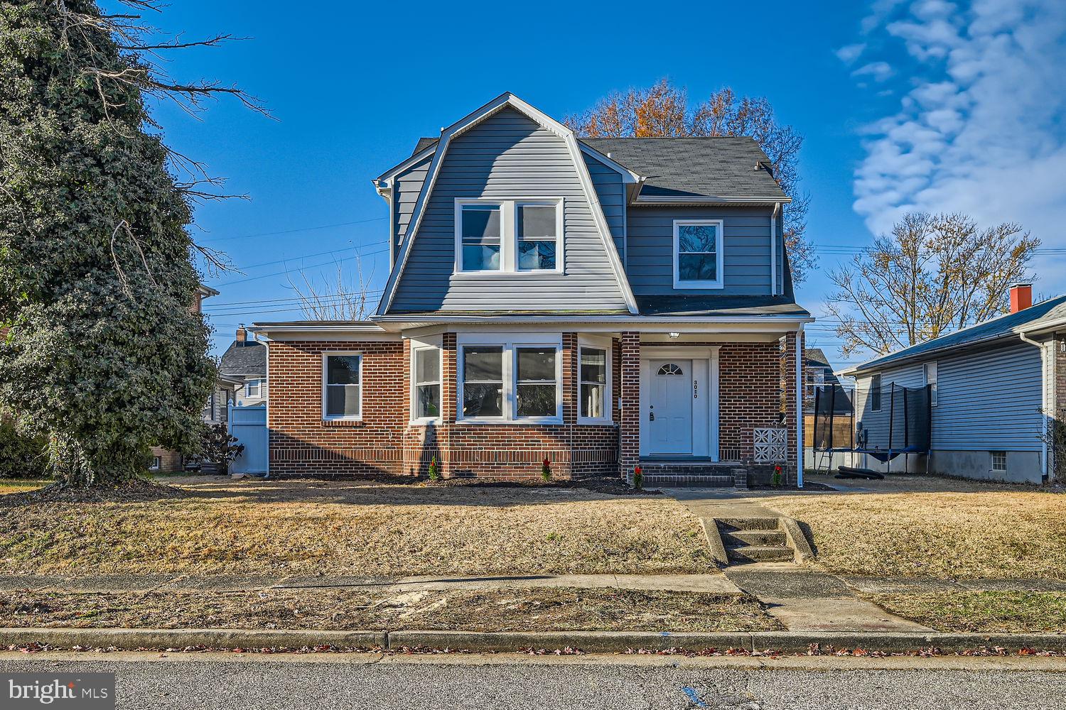 a front view of a house