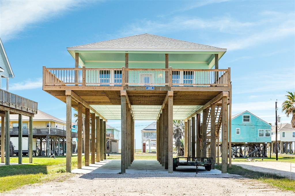 a view of a building with a porch