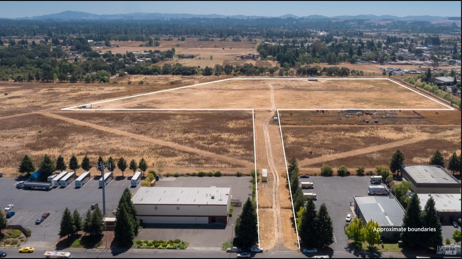 an aerial view of multiple house