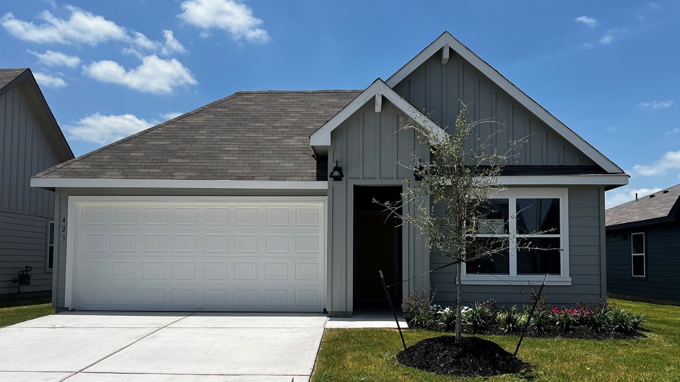 a front view of house