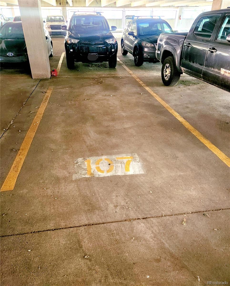 a view of a cars parking space