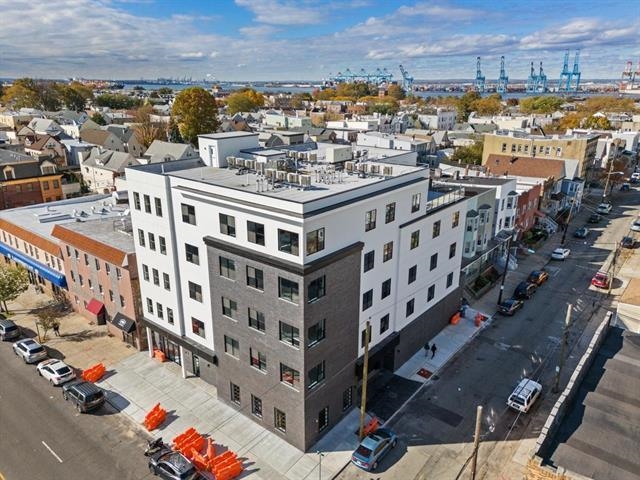 an aerial view of a building