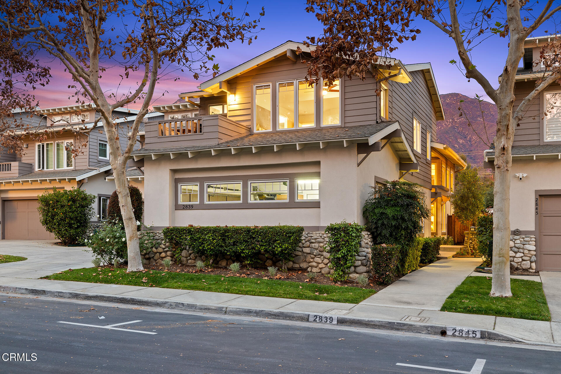 a front view of a house