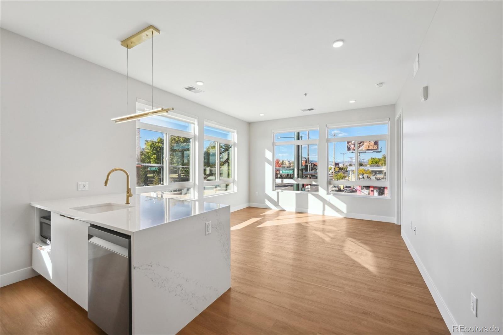 a room with sink and window