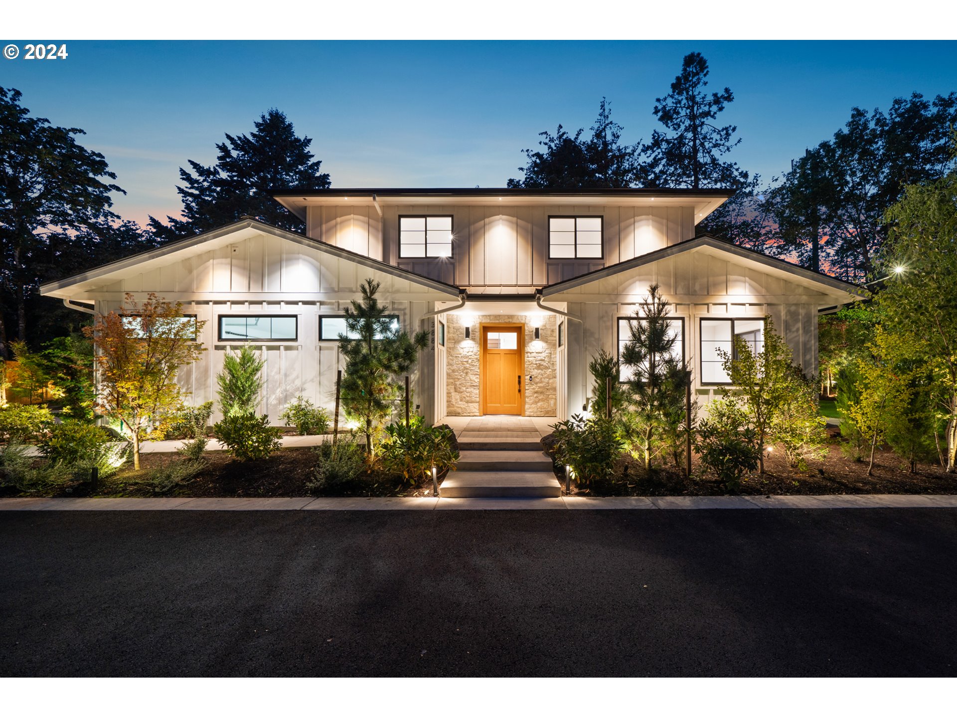 a front view of a house