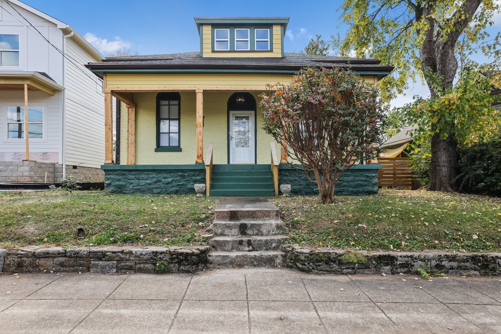 a front view of a house