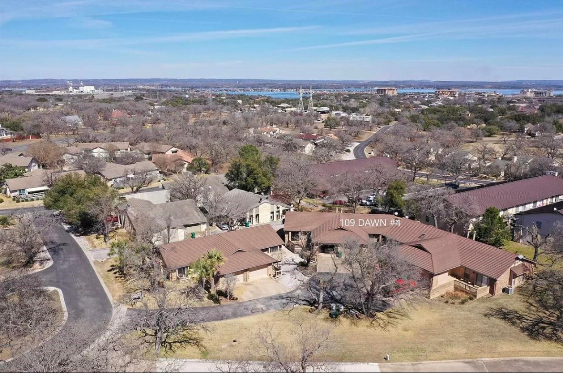 an aerial view of multiple house