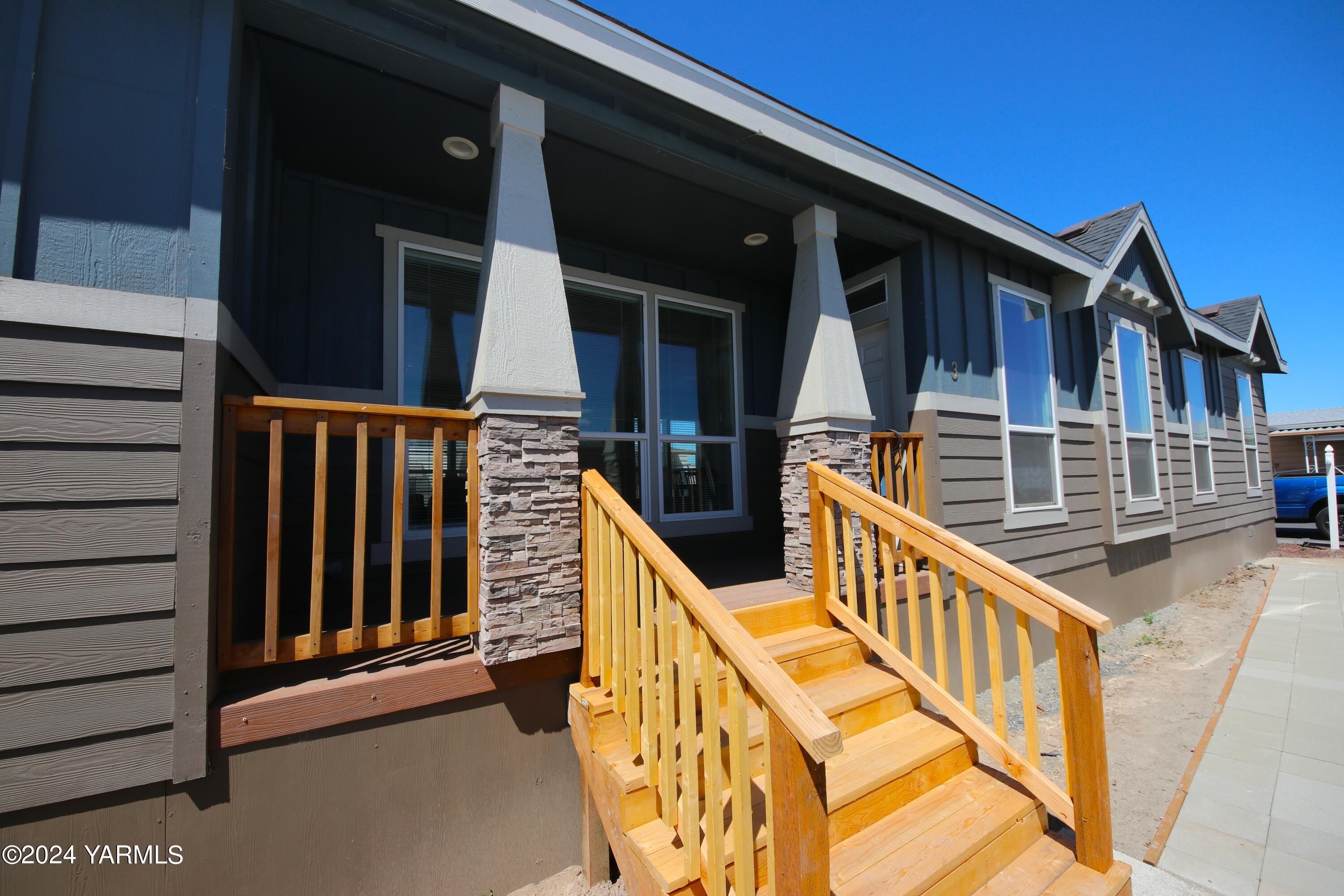 front view of house with deck