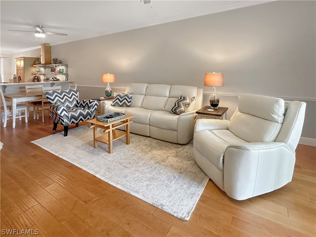 a living room with furniture and a couch