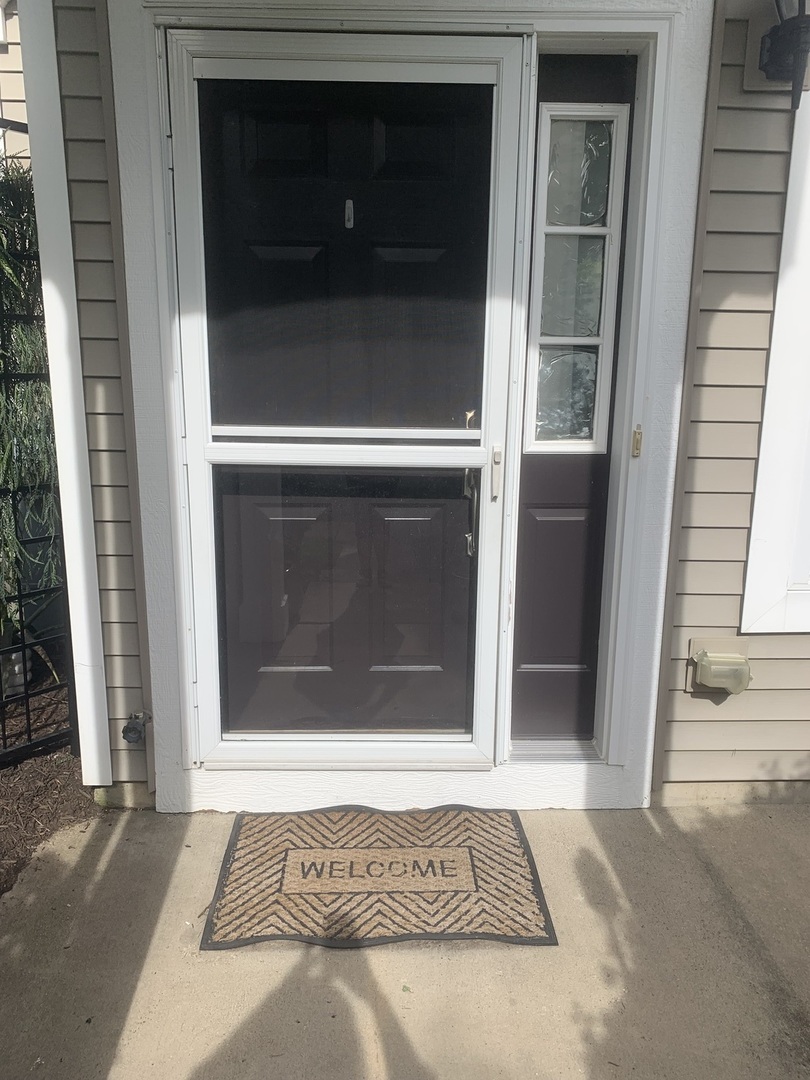 a view of a door of the house