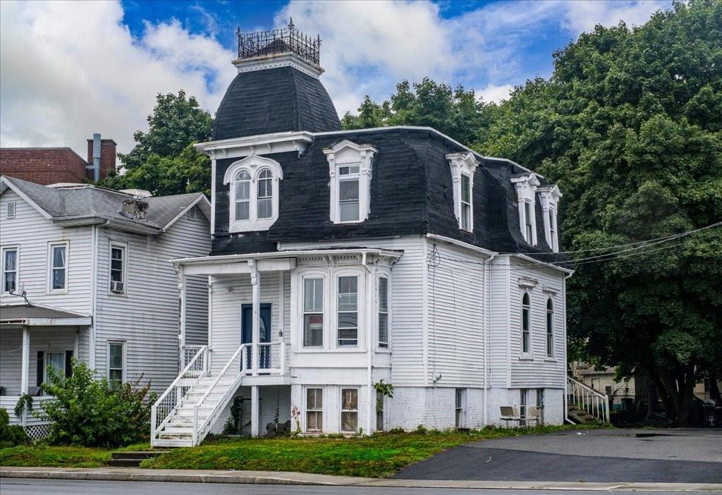 a front view of a house