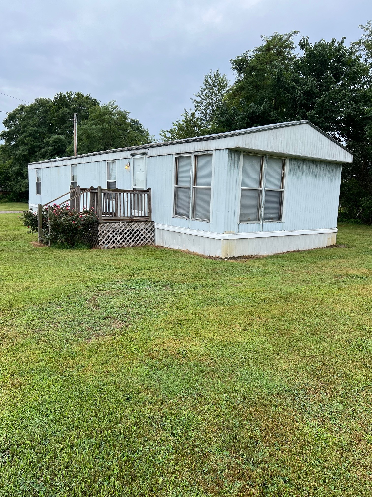 a house with a garden and deck