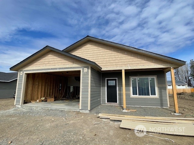 a front view of a house