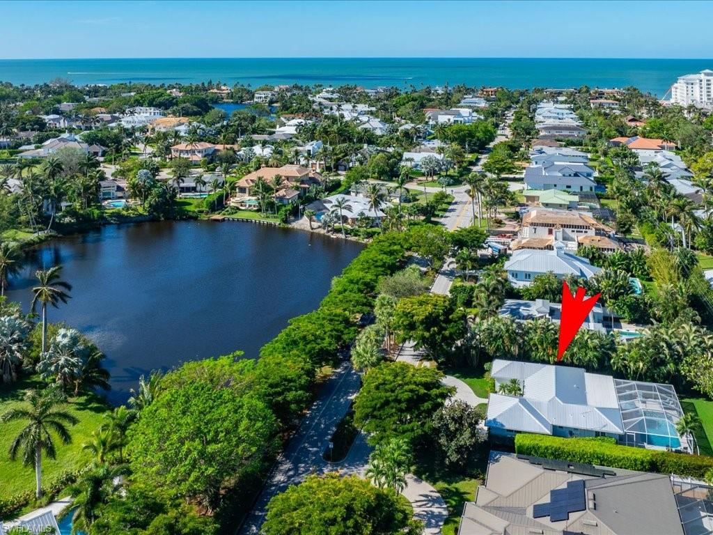 an aerial view of multiple house