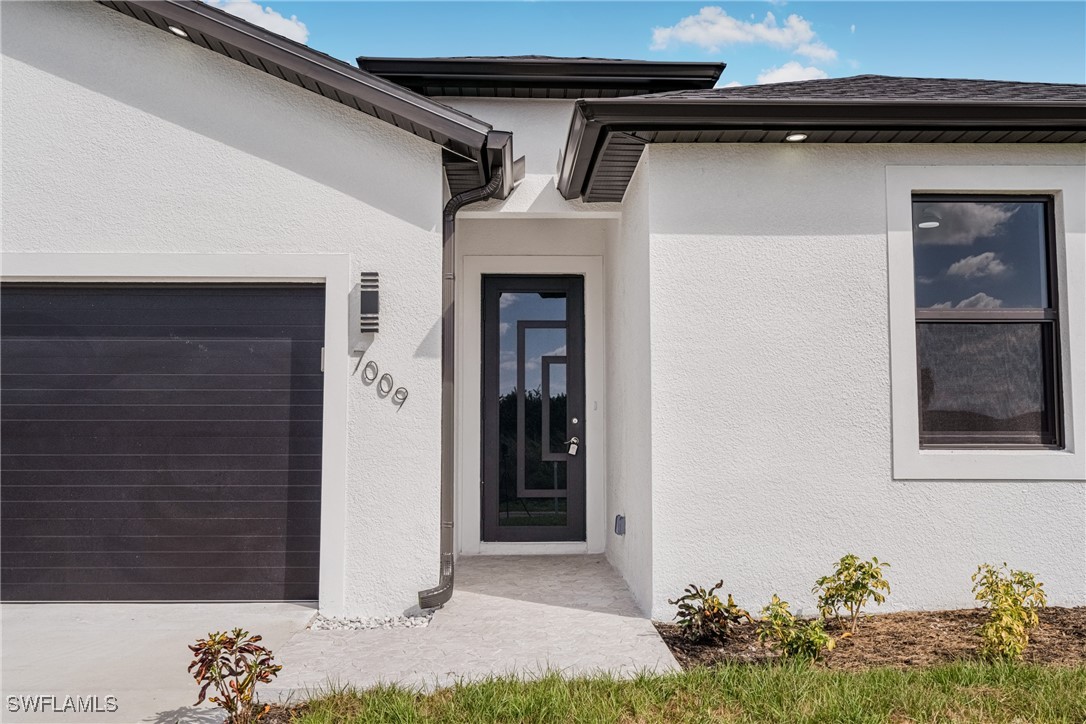 a front view of a house