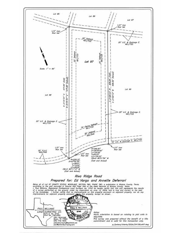 Survey of Lot 97