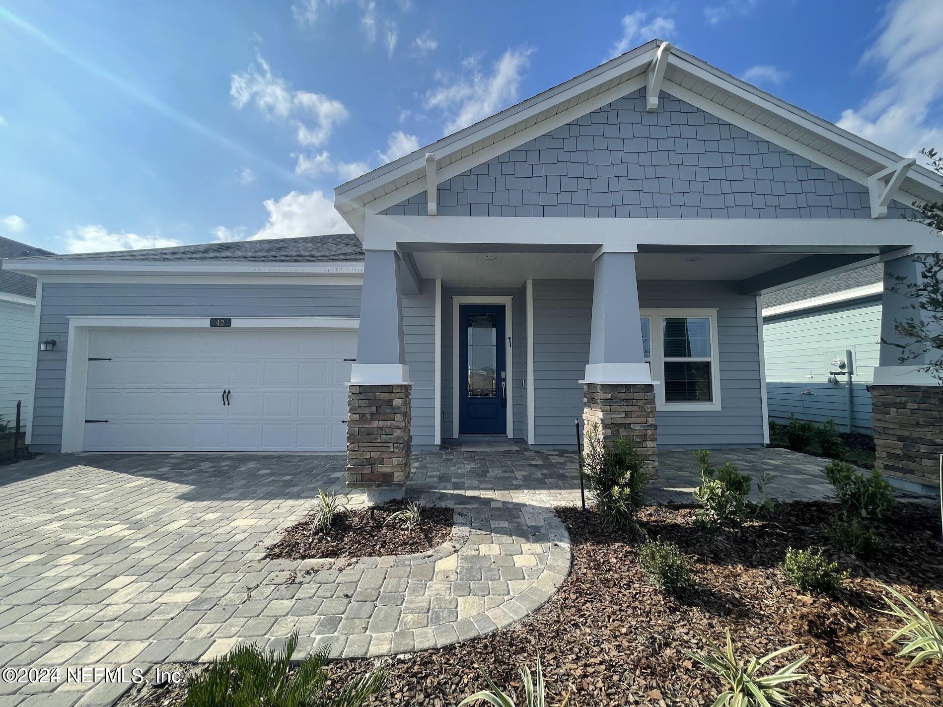 a front view of a house