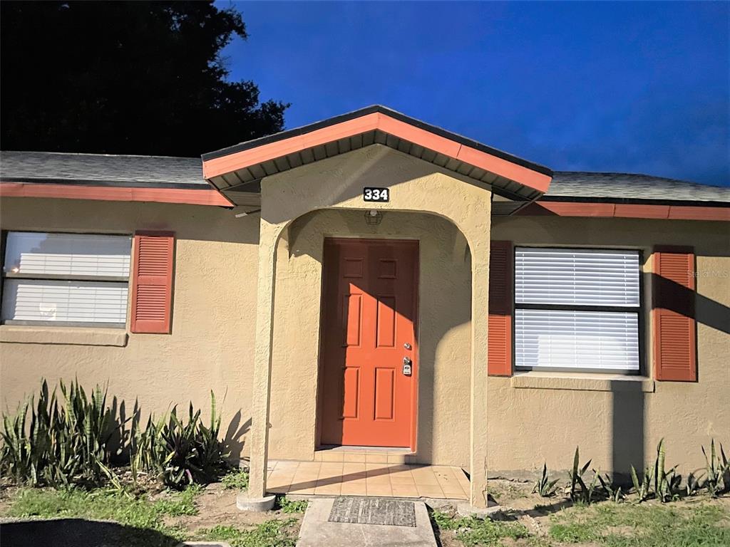 a front view of a house