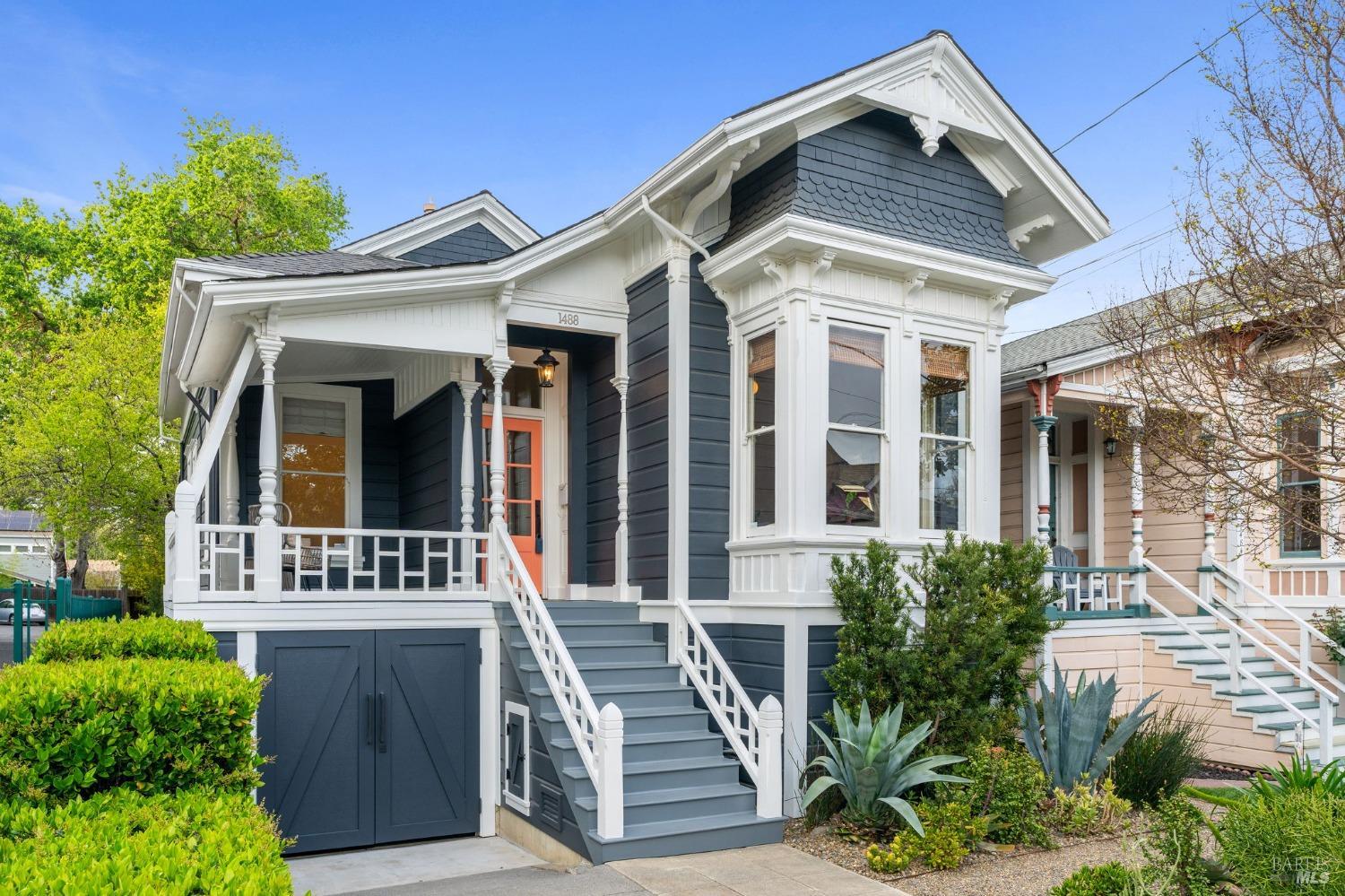 front view of a house with a small yard