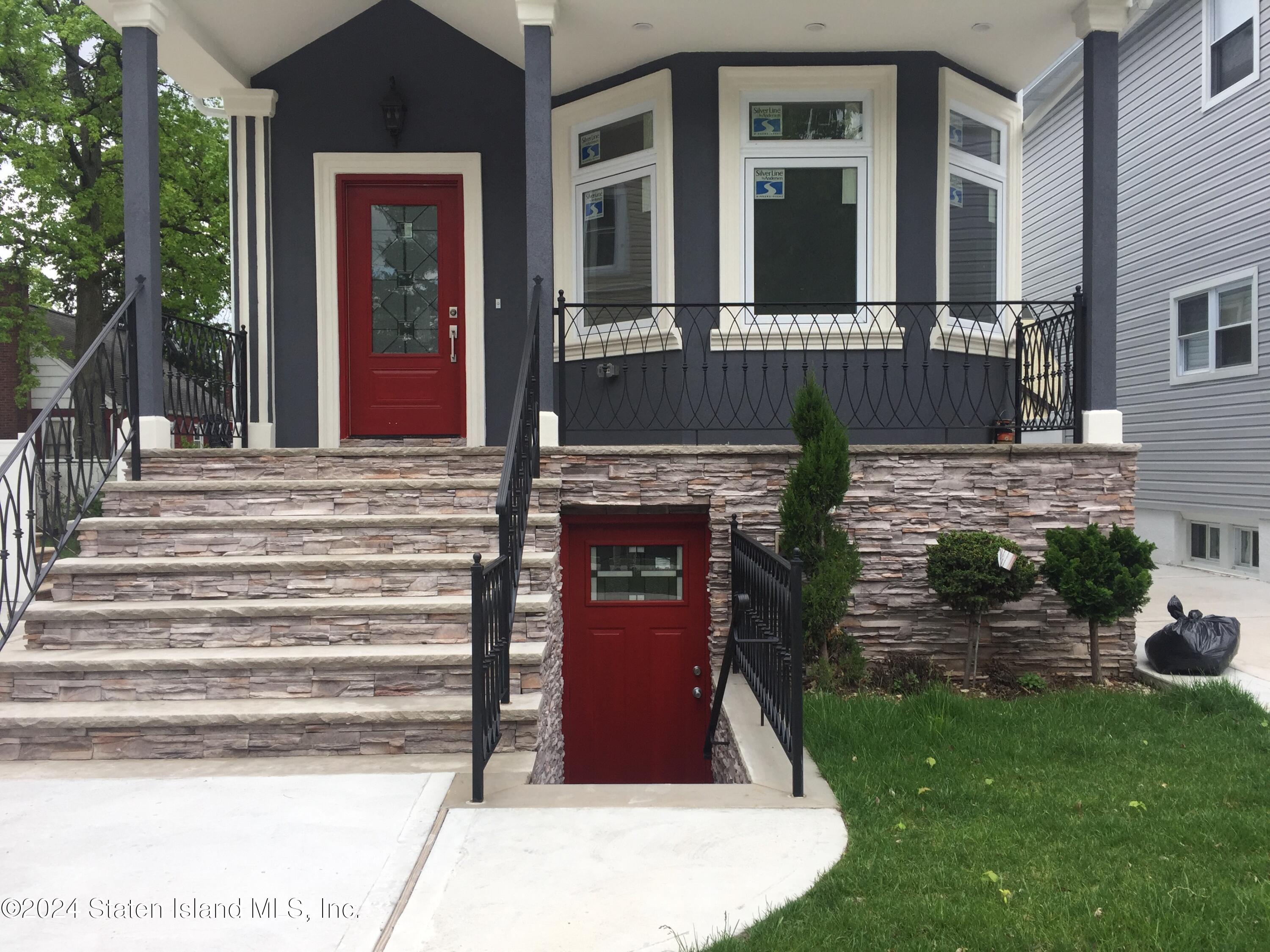 a front view of a house with entryway