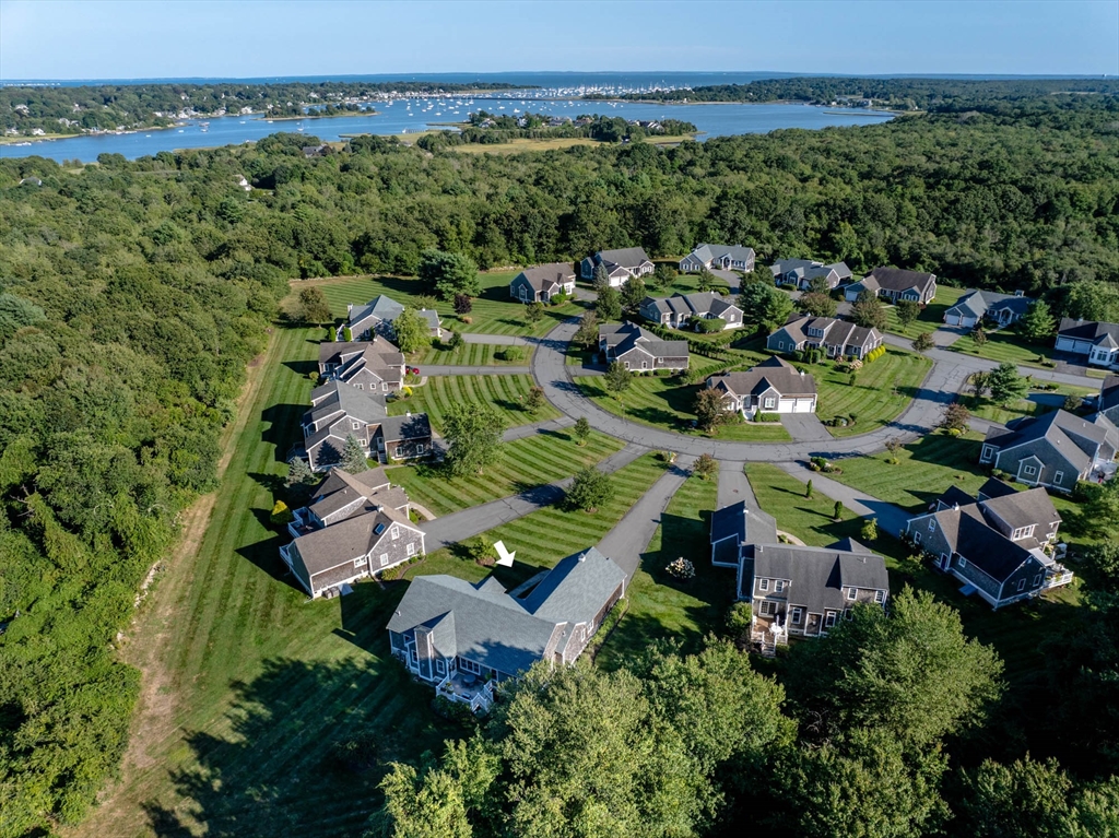 an aerial view of multiple house